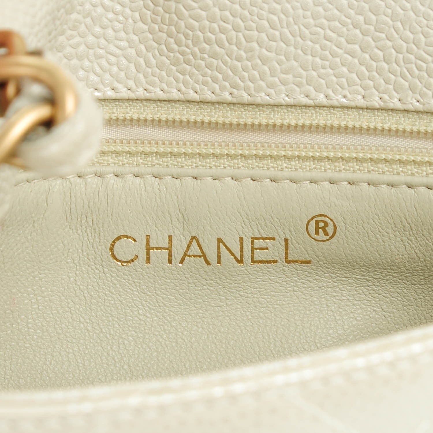 Chanel Caviar Quilted Mini Evening Bag Pearl 10 of 10