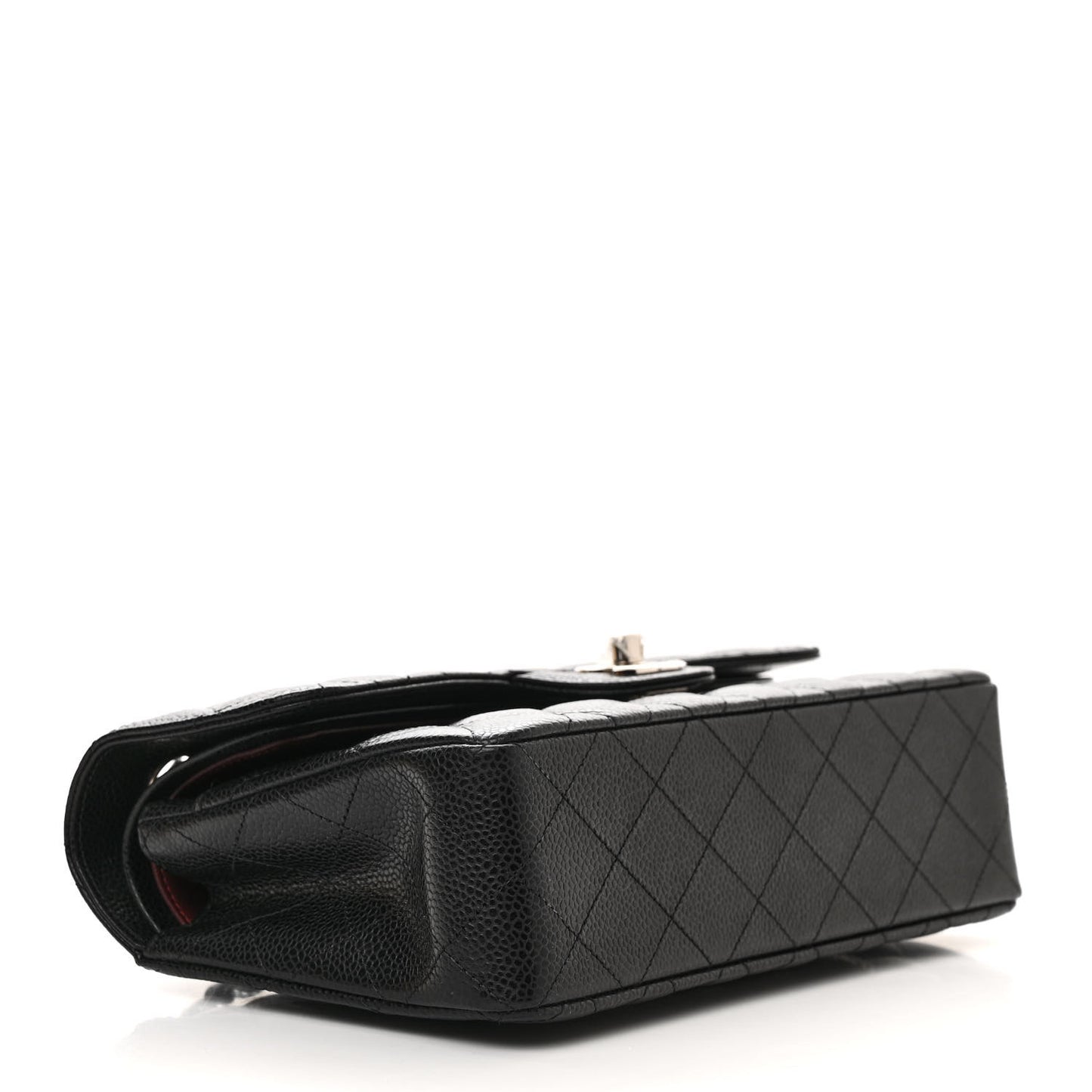 Caviar Quilted Small Double Flap Black