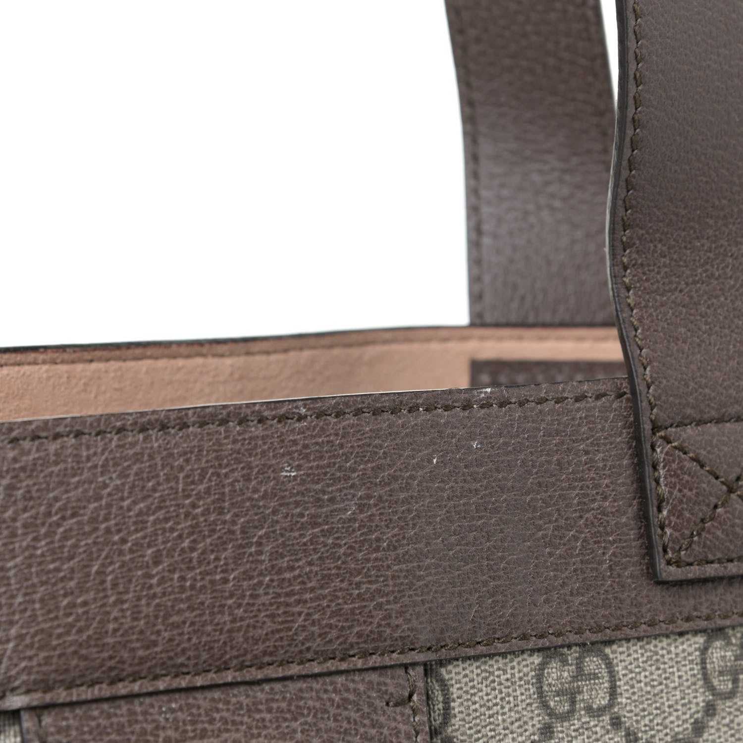 Gucci GG Supreme Monogram Web Large DIY Ophidia Vertical Shopping Tote Brown 8 of 11