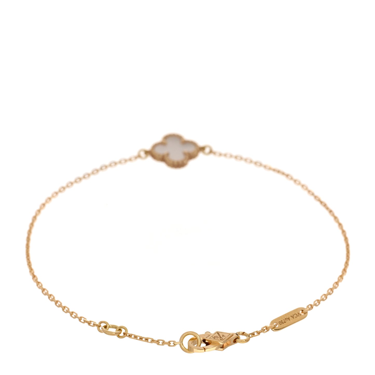 18K Yellow Gold Mother of Pearl Sweet Alhambra Bracelet