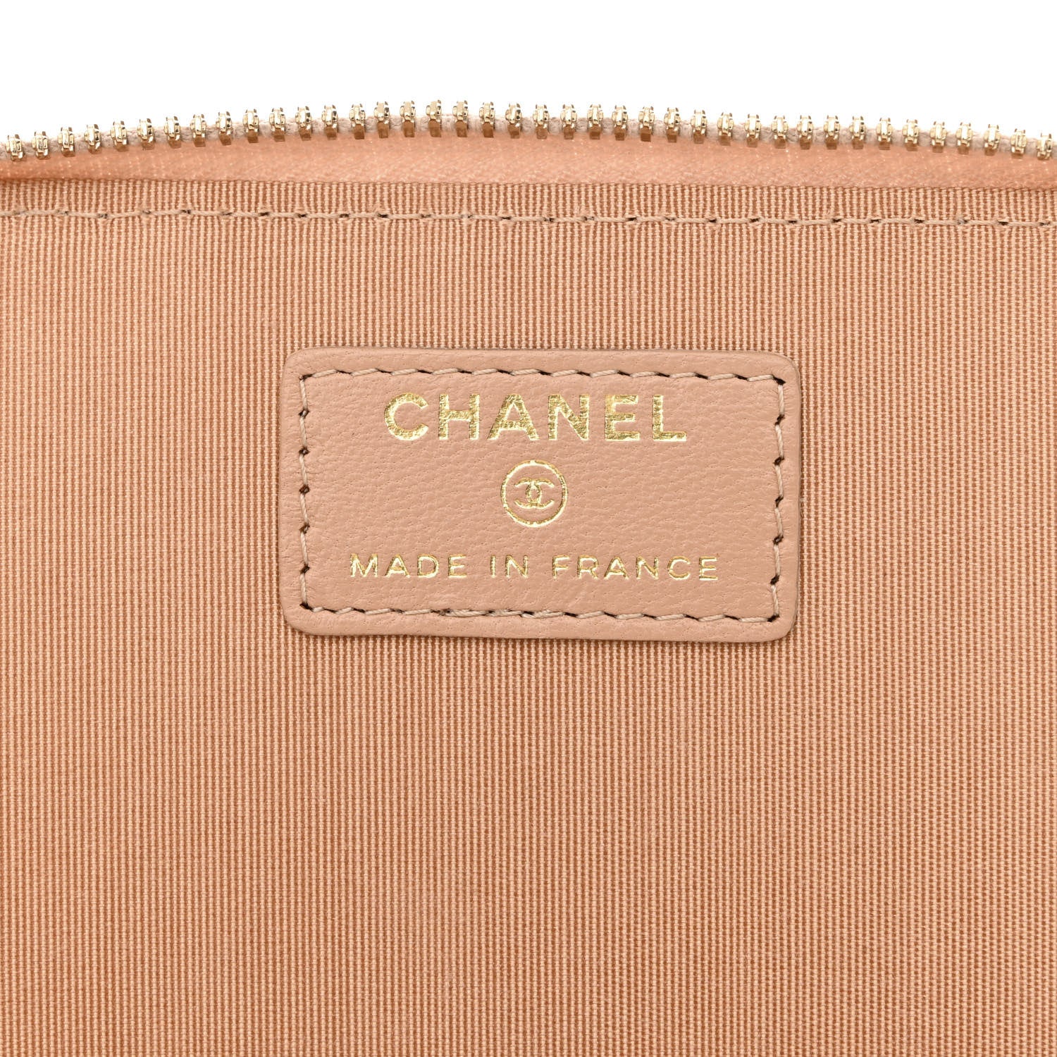 Chanel Lambskin Quilted Small Top Handle Vanity Case With Chain Beige 6 of 10