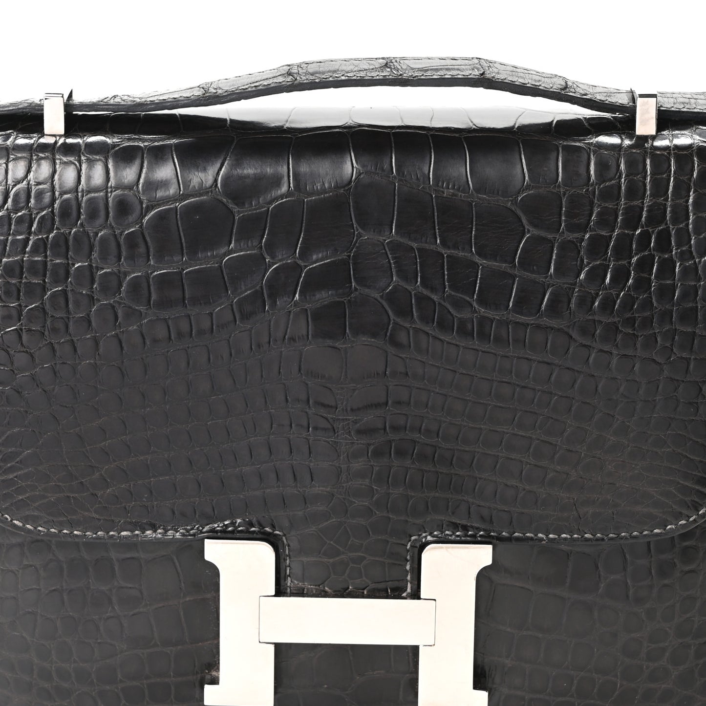 Shiny Alligator Constance 18 Black