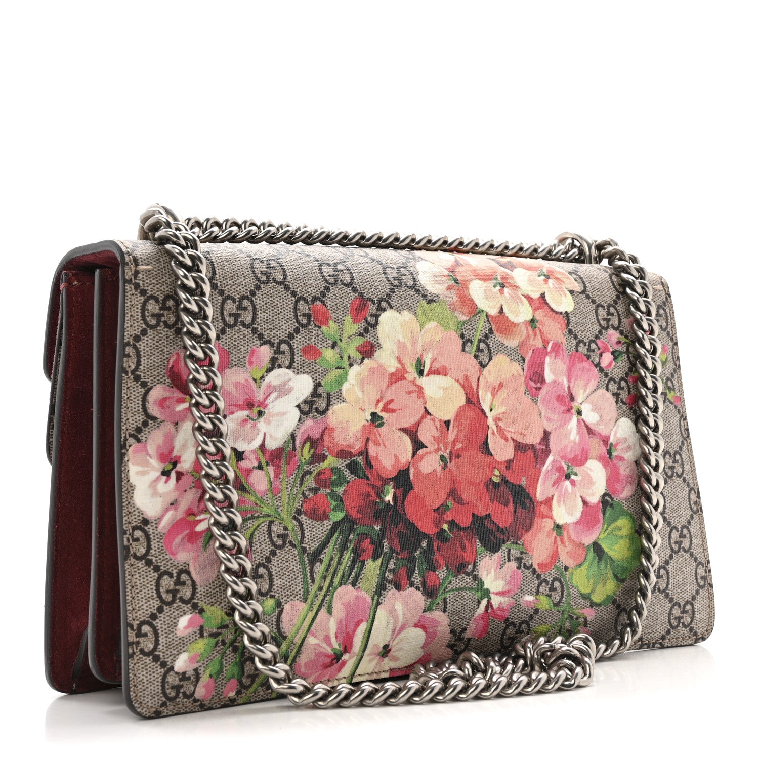 Gucci GG Supreme Monogram Blooms Small Dionysus Shoulder Bag Beige Multicolor Dry Rose 3 of 13