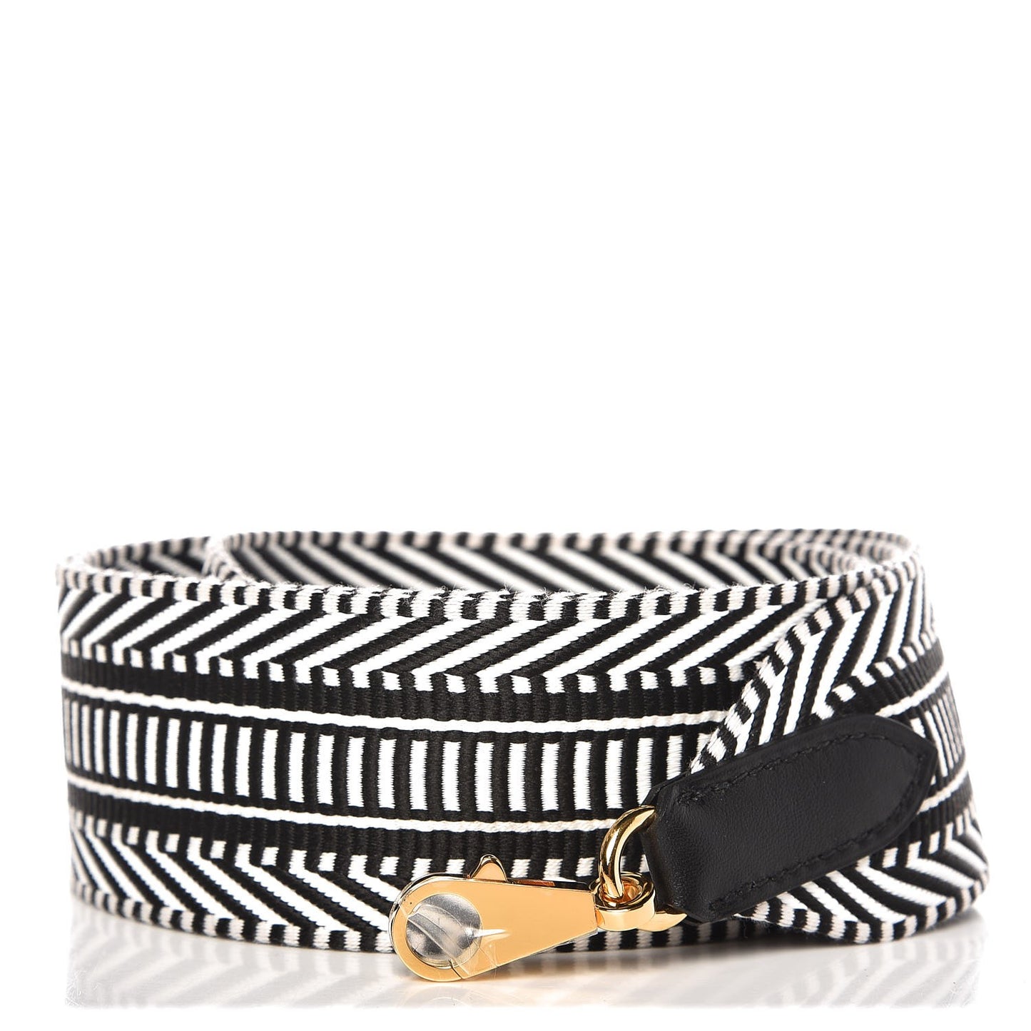 Toile Swift 50mm Sangle Cavale Shoulder Strap Black Ecru