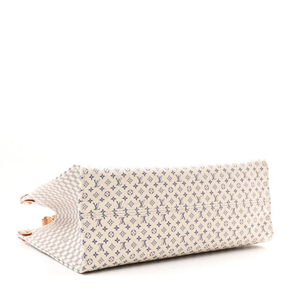 Louis Vuitton Monogram Damier Calfskin Romance Onthego PM Azure Blue Sand 3 of 8