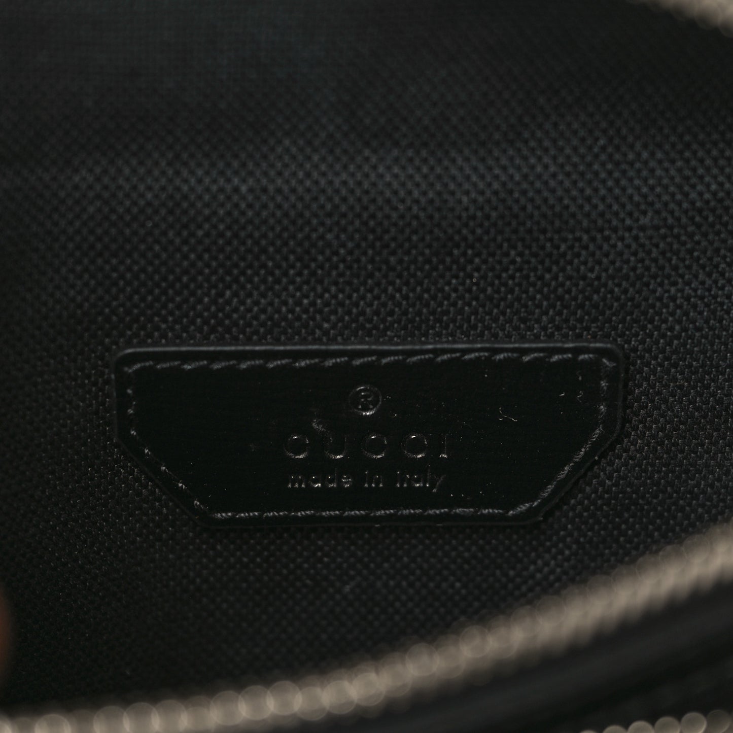 GG Supreme Monogram Textured Calfskin Retro Interlocking G Belt Bag Black