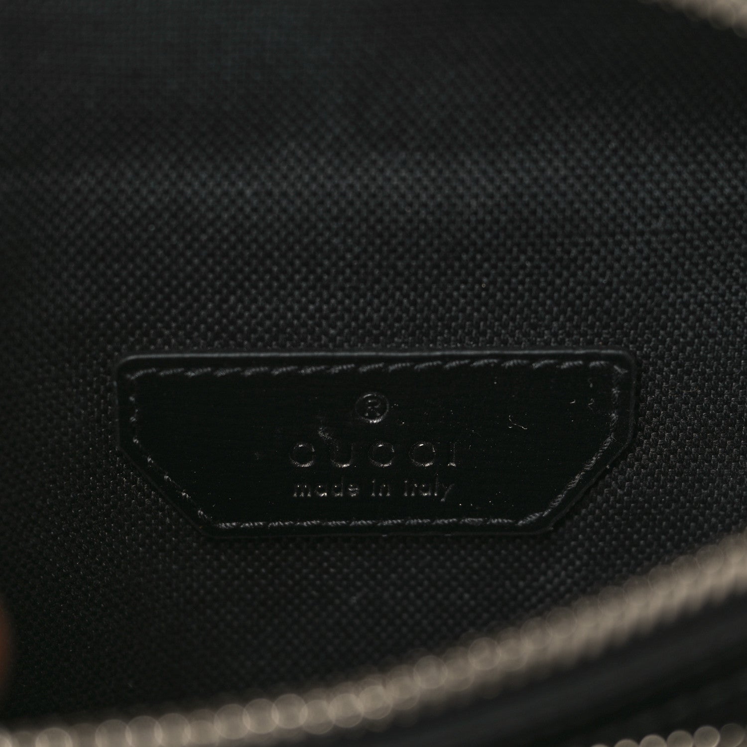 Gucci GG Supreme Monogram Textured Calfskin Retro Interlocking G Belt Bag Black 5 of 7