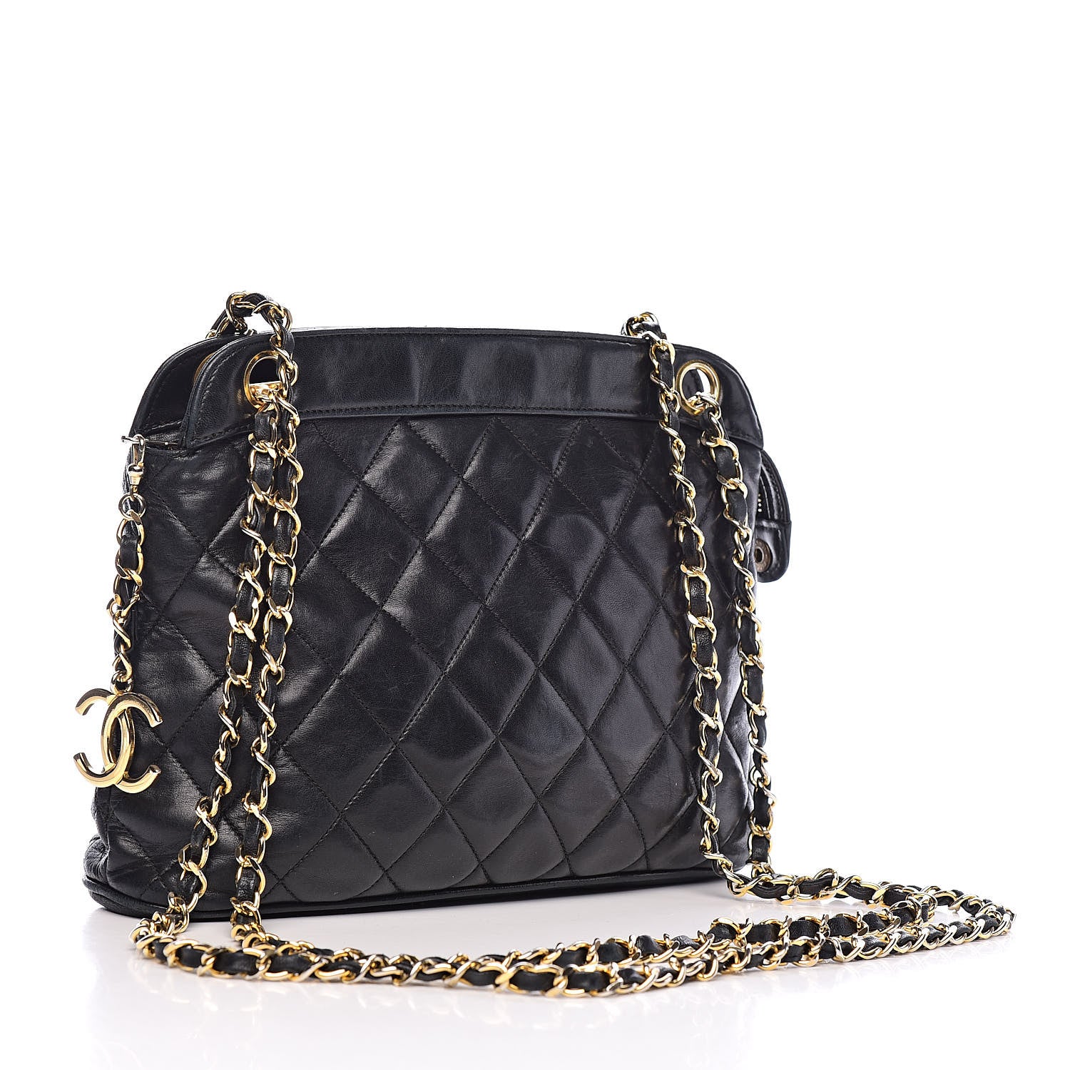 Chanel Lambskin Quilted Shoulder Bag Black 3 of 11