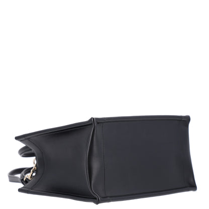 Christian Dior Calfskin Macro Cannage Small Book Tote Black 4 of 10