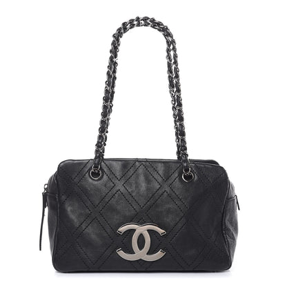 Chanel Calfskin Small Diamond Stitch Tote Black 1 of 13