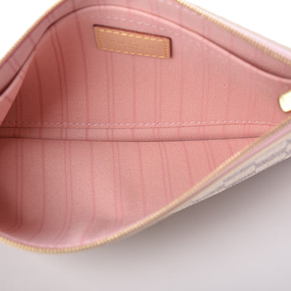 Louis Vuitton Damier Azur Neverfull MM GM Pochette Rose Ballerine 5 of 8
