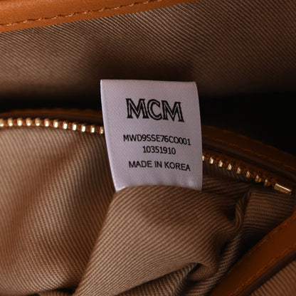 MCM Calfskin Ottomar Monogram Essential Bucket Cognac 8 of 12