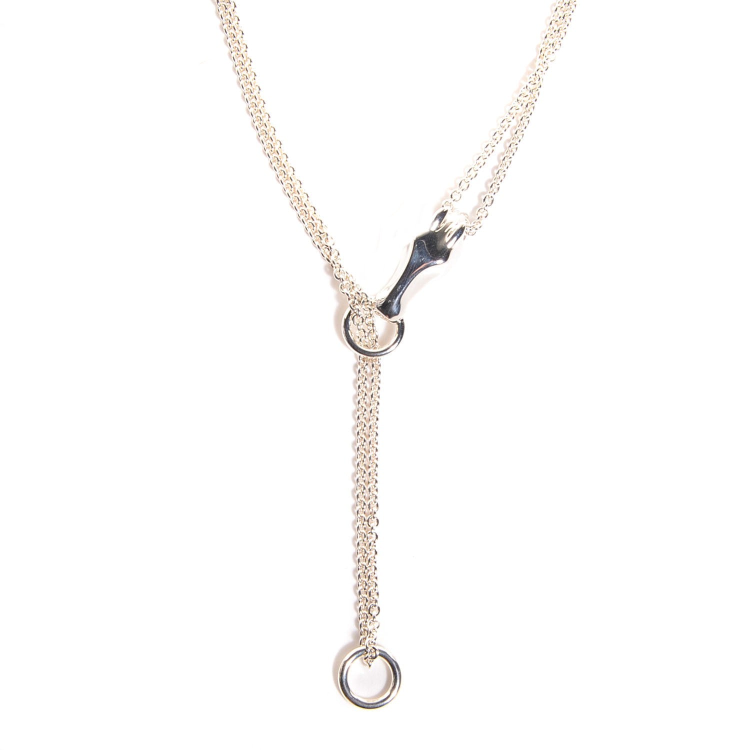 Hermes Sterling Silver Galop Necklace MM 1 of 5
