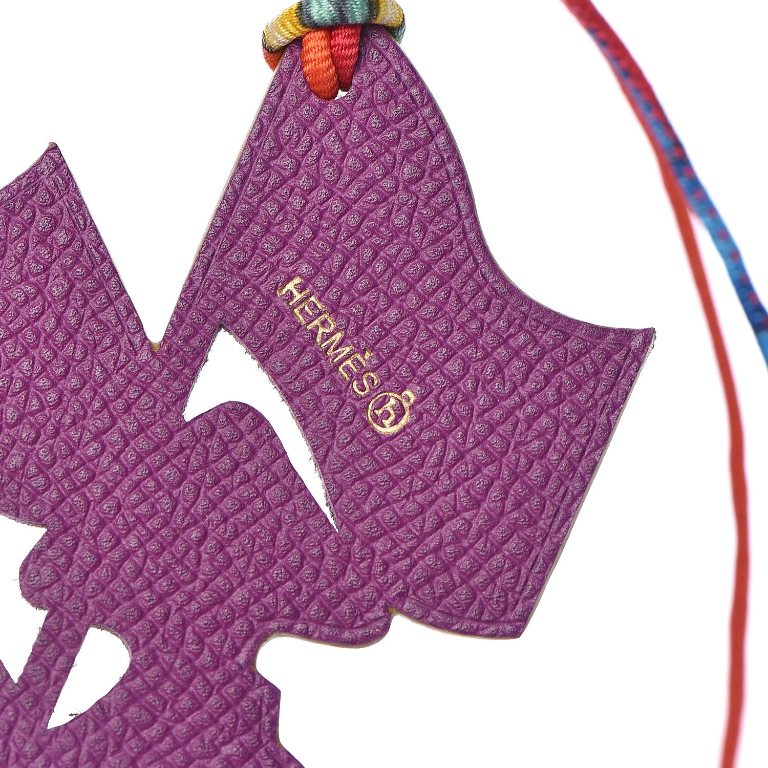 Hermes Togo Epsom Petit H Bag Charm Vert de Gris Anemone 3 of 4