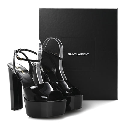 Saint Laurent Patent Jodie 95 Platform Sandals 40 Black 10 of 10