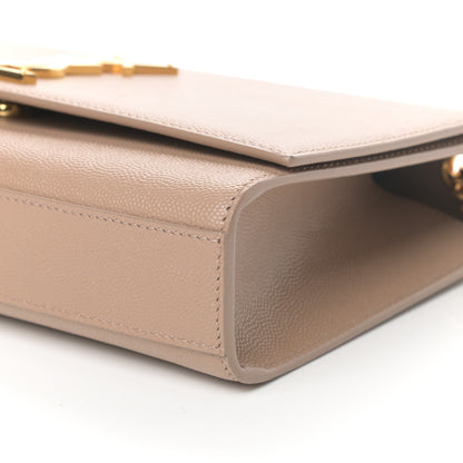 Saint Laurent Grain De Poudre Medium Monogram Kate Satchel Nude Powder 8 of 8