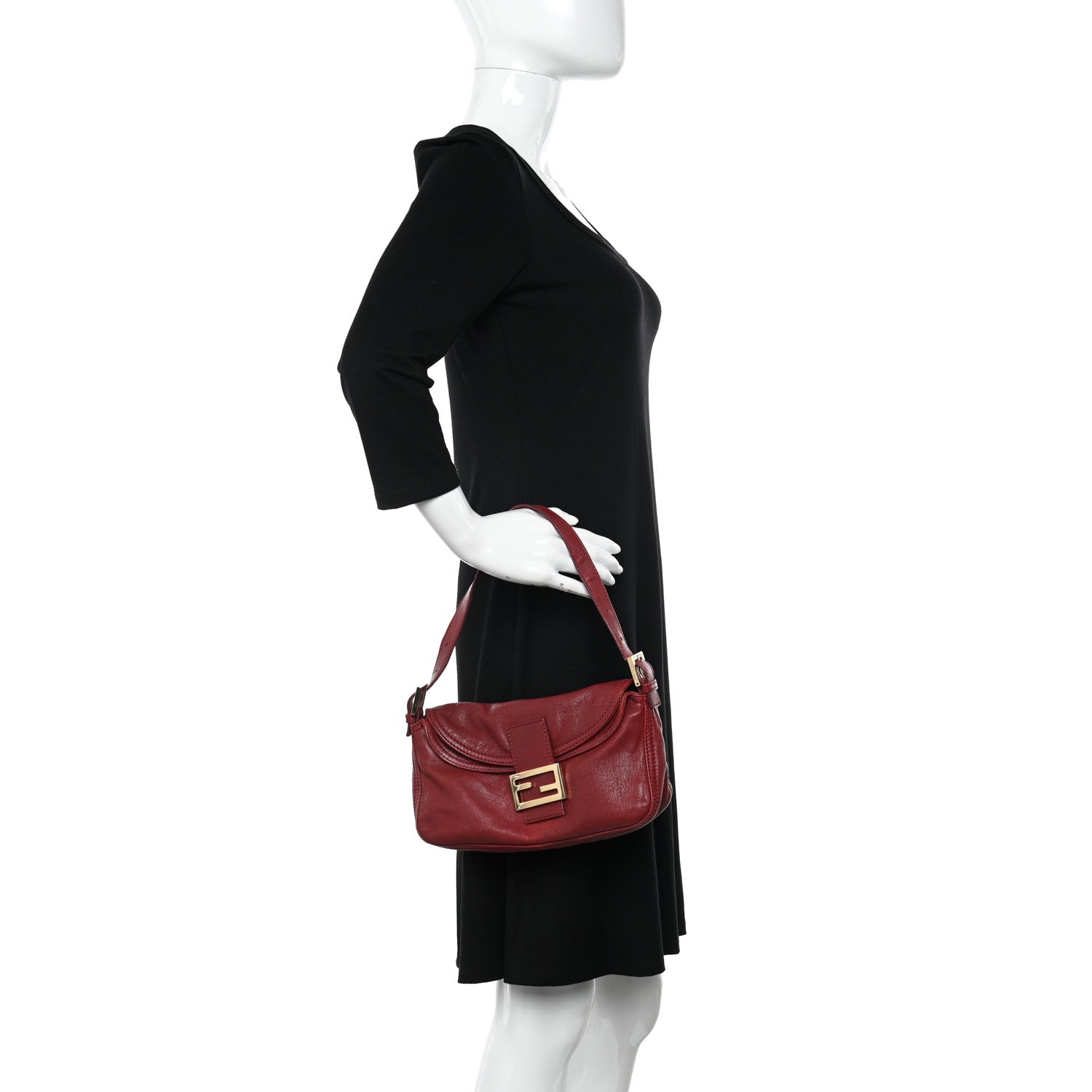 Fendi Calfskin Baguette Red 2 of 17