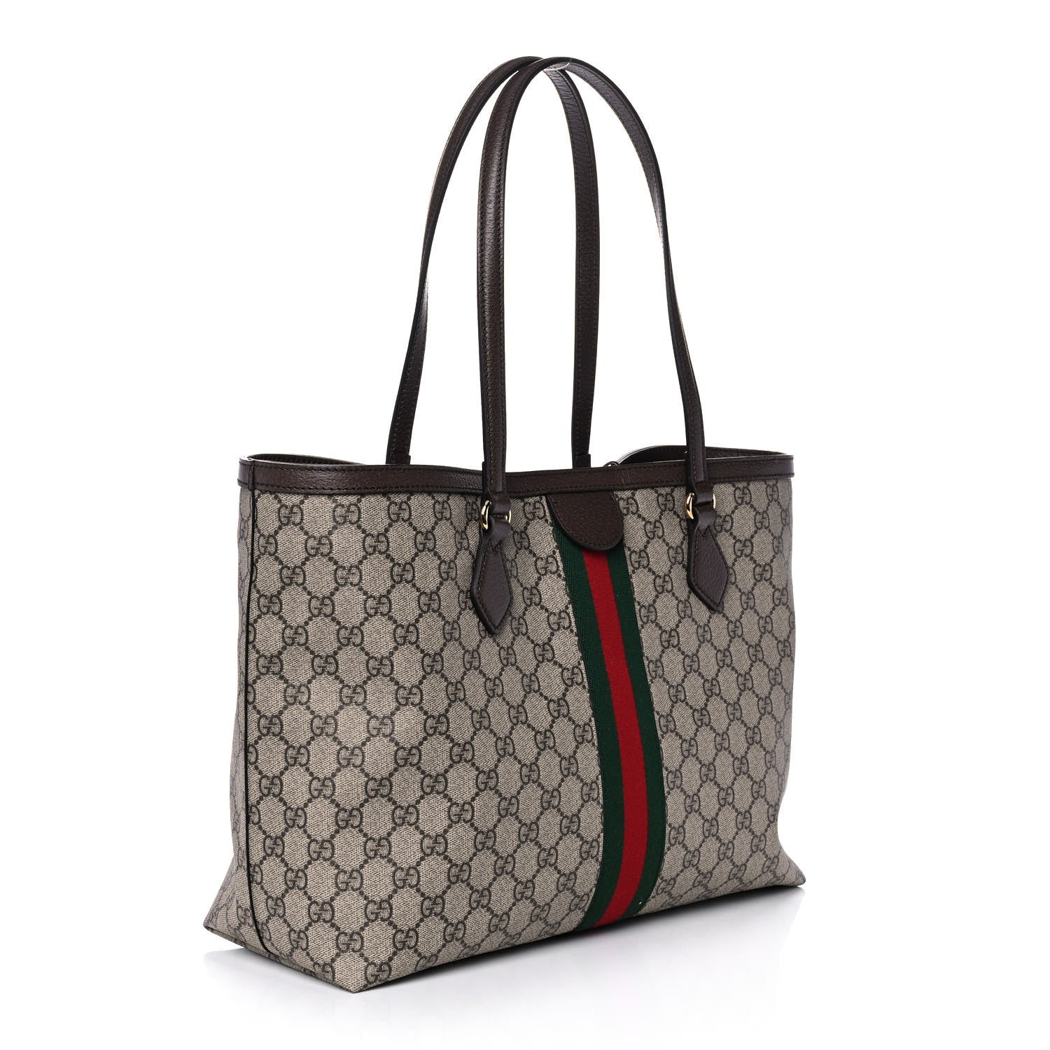Gucci GG Supreme Monogram Medium Ophidia Shopping Tote Brown 3 of 11