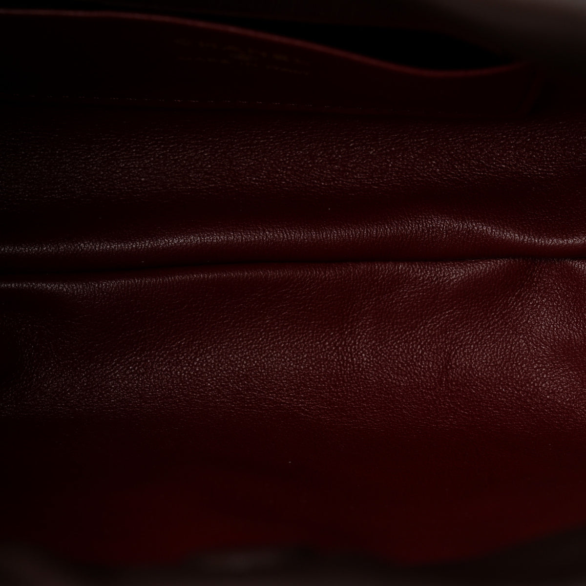Lambskin Quilted Drawstring Clutch With Strap Dark Brown