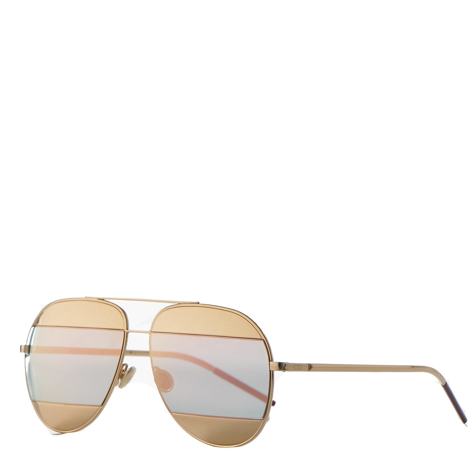 Christian Dior Split 1 Aviator Sunglasses Rose Gold 1 of 5