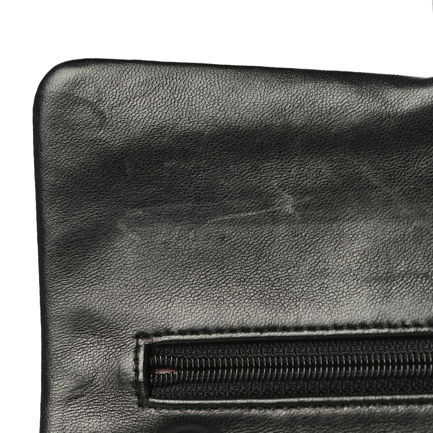 Lambskin Quilted Small Double Flap Black