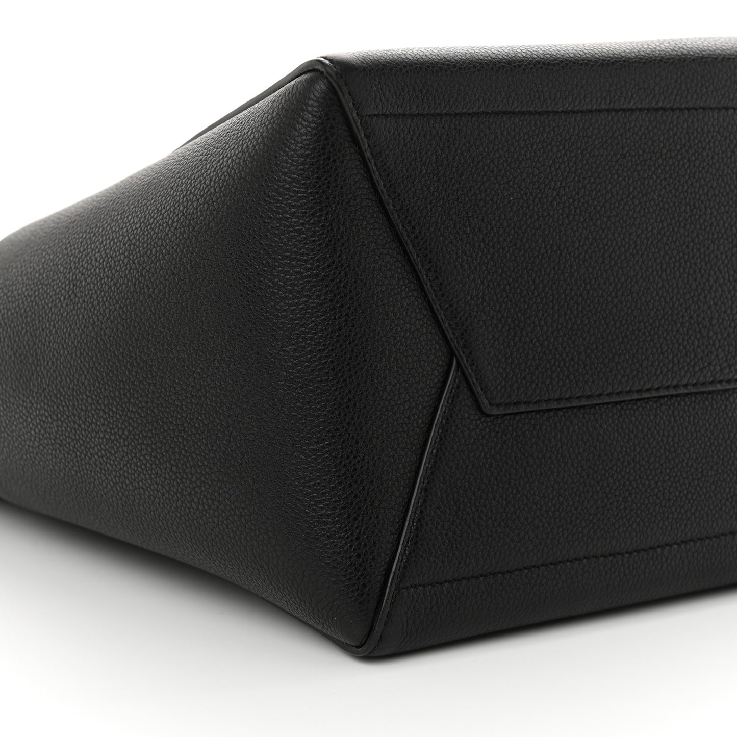 Soft Grained Calfskin Sangle Bucket Bag Black