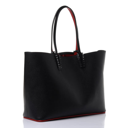 Christian Louboutin Calfskin Spikes East West Cabata Tote Black 2 of 4