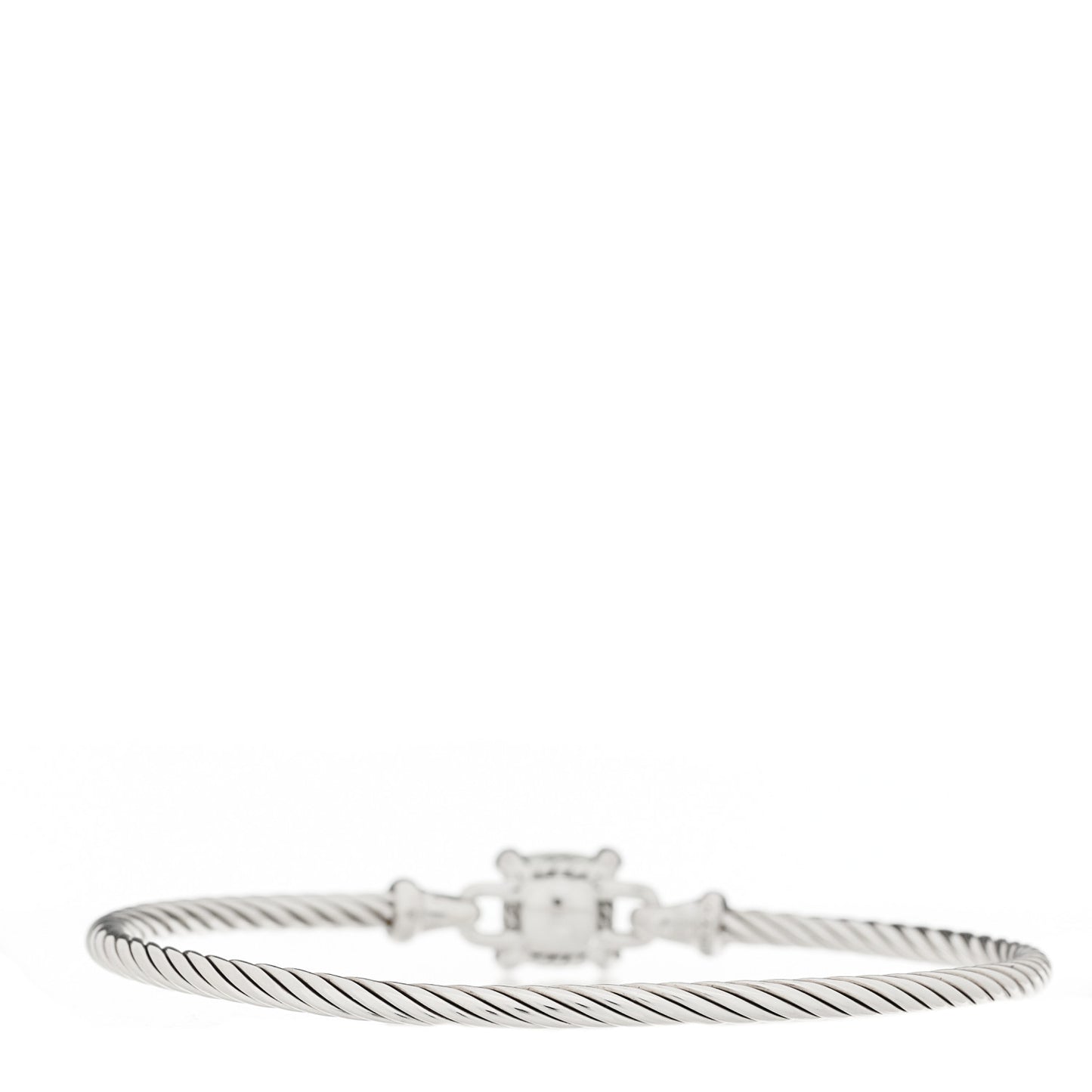 Sterling Silver Diamond Prasiolite 3mm Chatelaine Bracelet