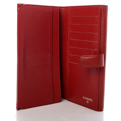Chanel Caviar Timeless CC French Long Wallet Red 5 of 8