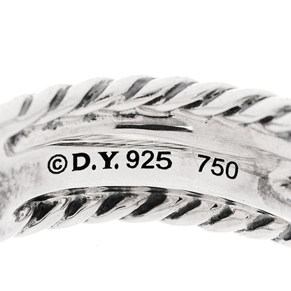 David Yurman Sterling Silver 18K Yellow Gold 6mm X Crossover Ring 50 5.25 5 of 5