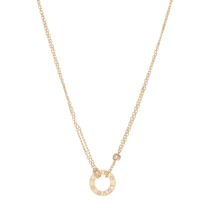 Cartier 18K Yellow Gold 2 Diamond LOVE Necklace 1 of 4