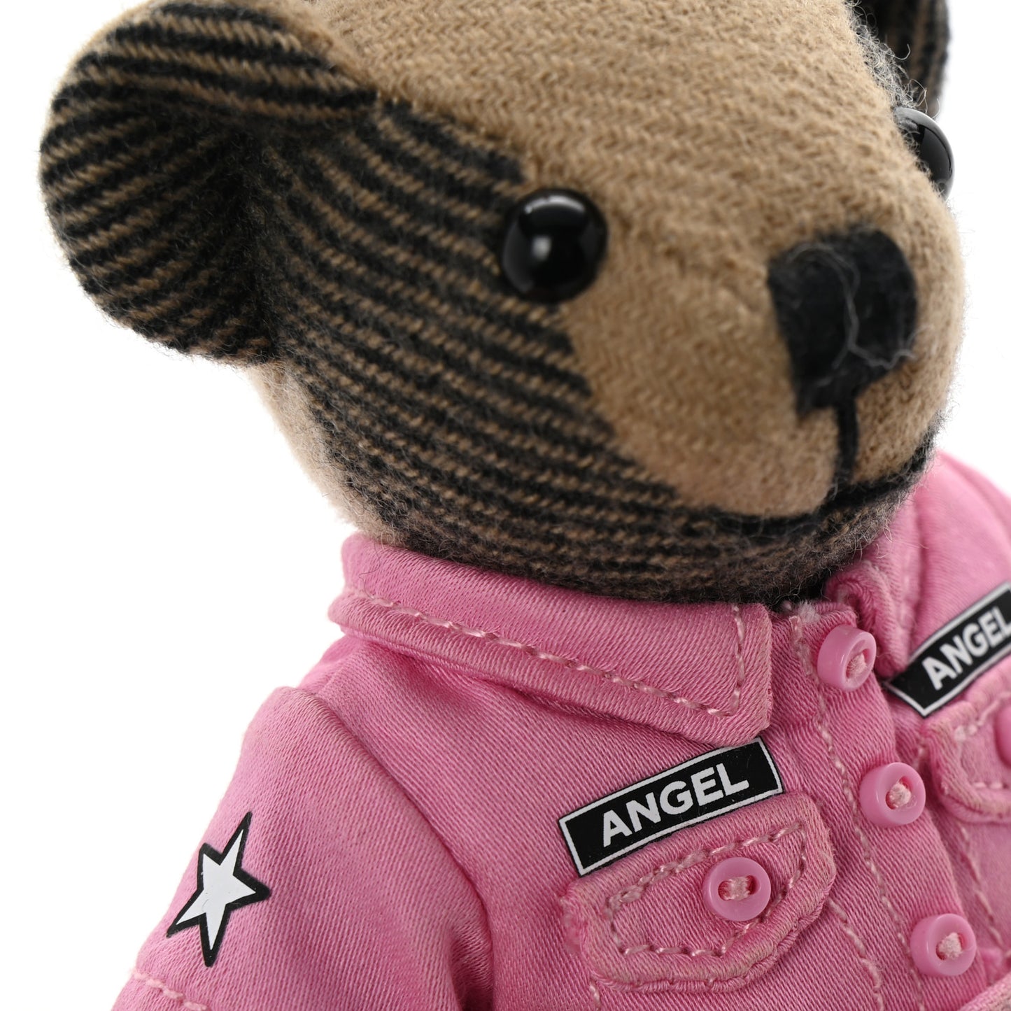 Cashmere Thomas Angel Jacket Teddy Bear Keychain Charm Pink