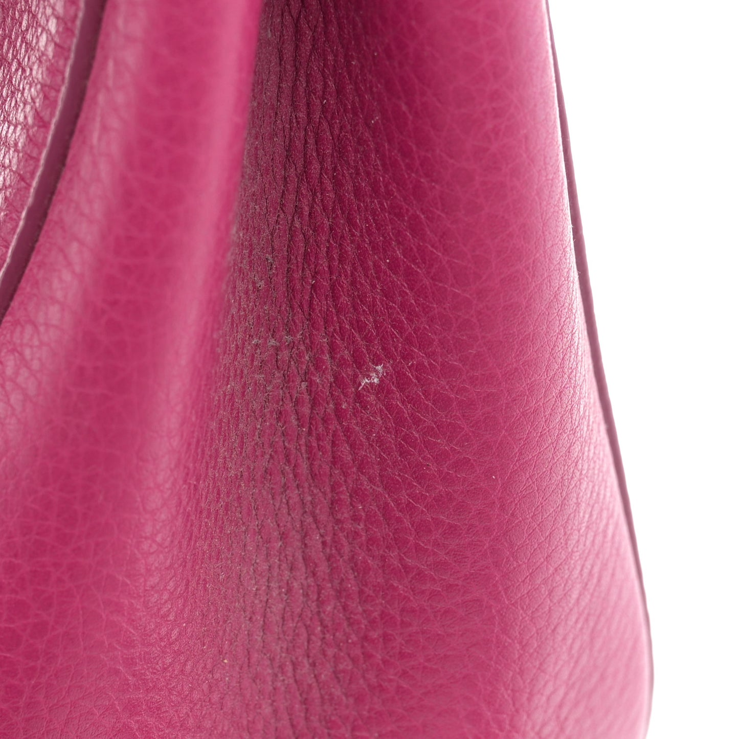 Grained Calfskin Linda Top Handle Satchel Sangria