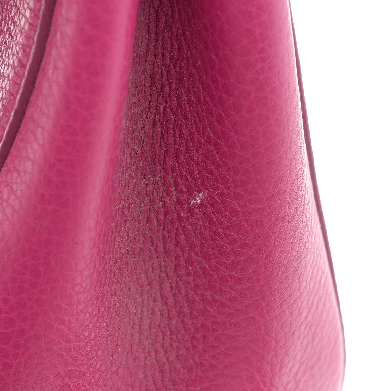 Salvatore Ferragamo Grained Calfskin Linda Top Handle Satchel Sangria 13 of 19