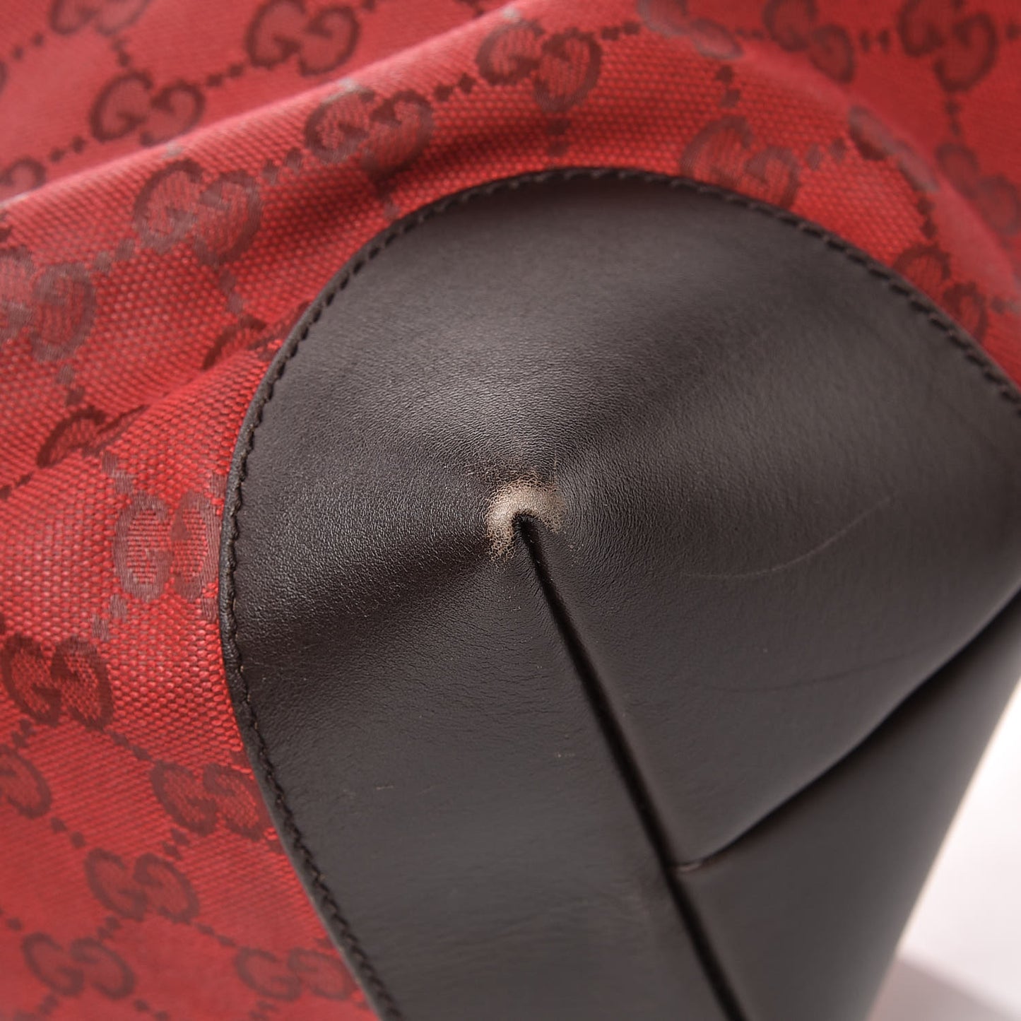 Monogram Large Original Tote Red