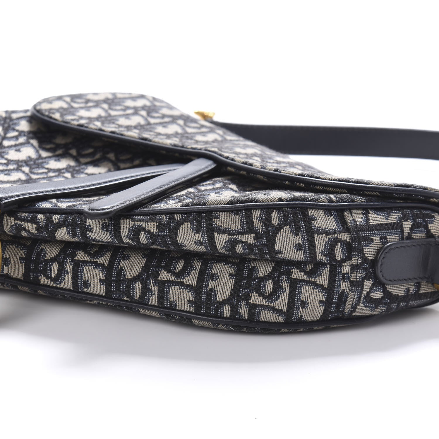 Christian Dior Oblique Saddle Bag Blue 7 of 10