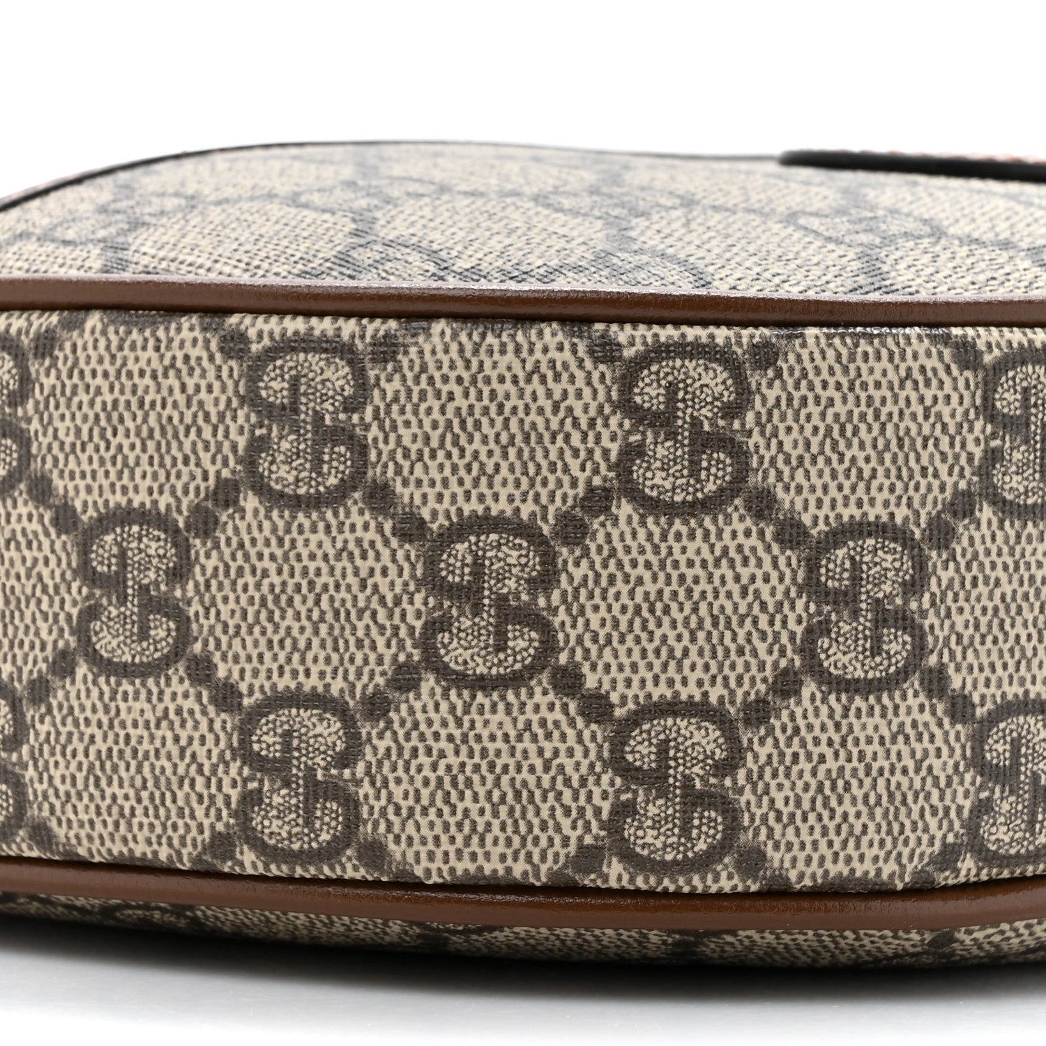 Gucci GG Supreme Monogram Azalea Calfskin Mini Retro Interlocking G Half Moon Bag Beige Ebony Brown Sugar 10 of 10