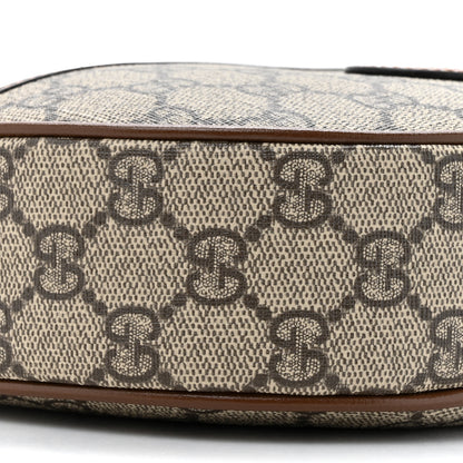 Gucci GG Supreme Monogram Azalea Calfskin Mini Retro Interlocking G Half Moon Bag Beige Ebony Brown Sugar 10 of 10