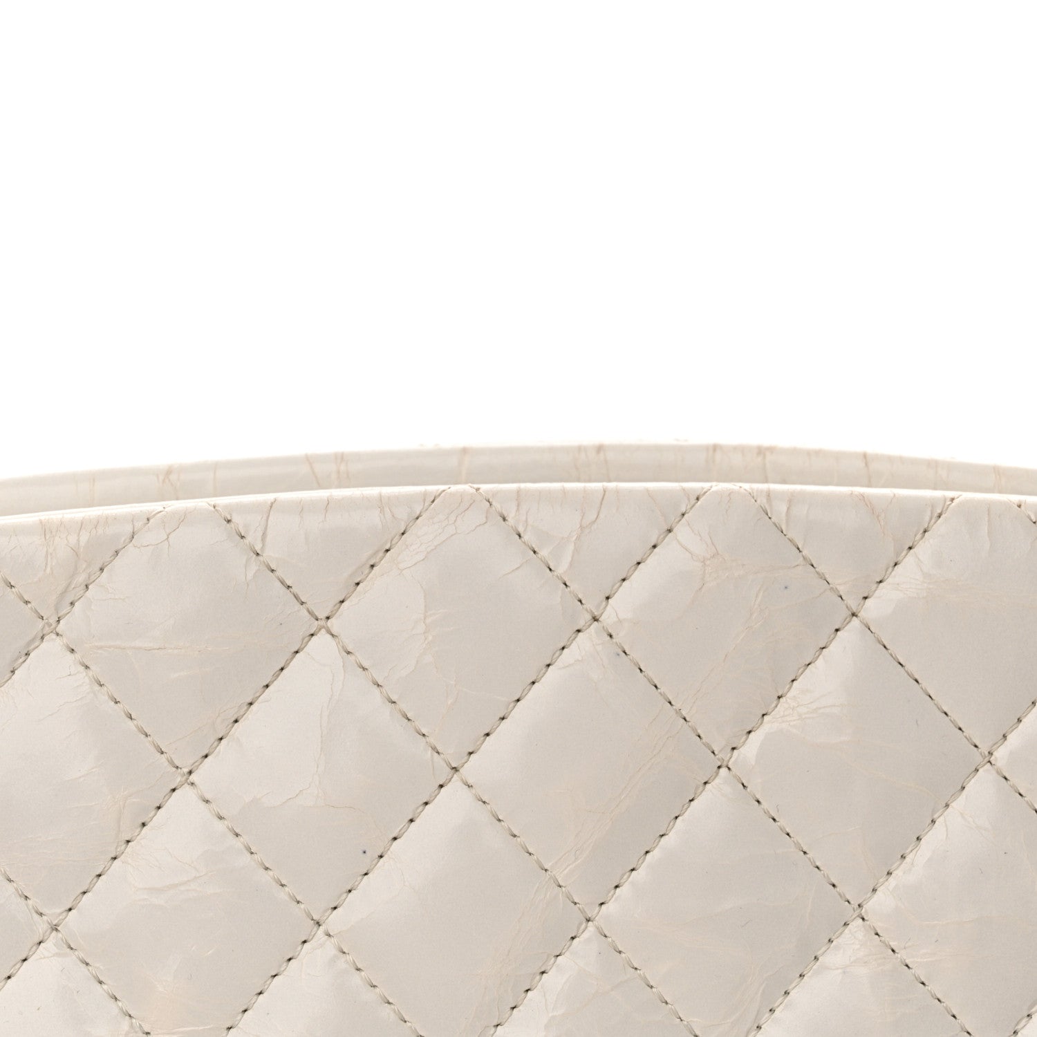 Chanel Glazed Calfskin Quilted Medium Just Mademoiselle Bowling Bag White 17 of 19