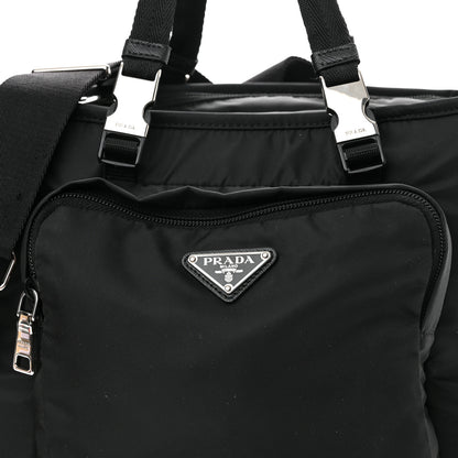 Prada Tessuto Nylon Saffiano Pet Bag Black 6 of 9