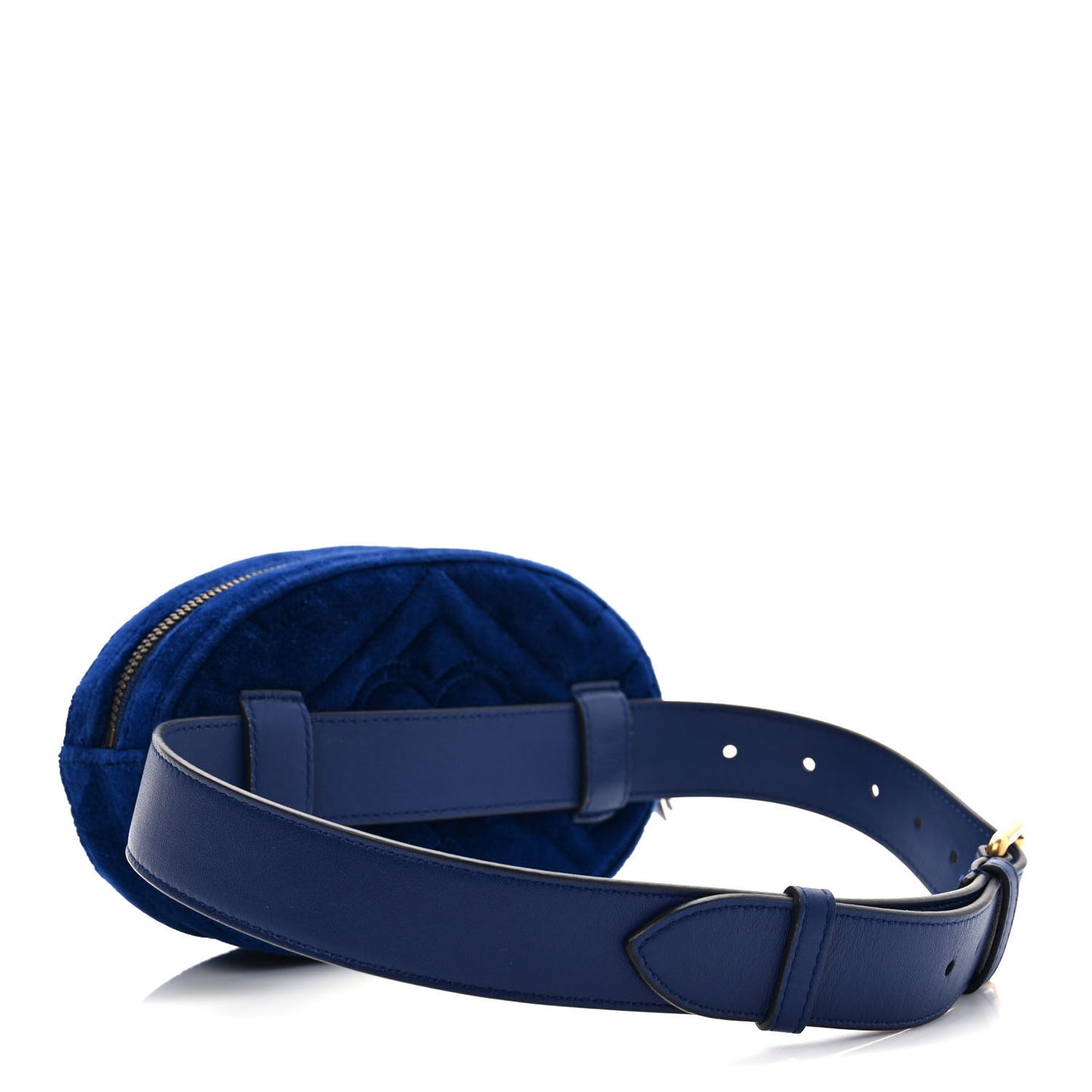 Velvet Matelasse GG Marmont Belt Bag 65 26 Cobalt Blue