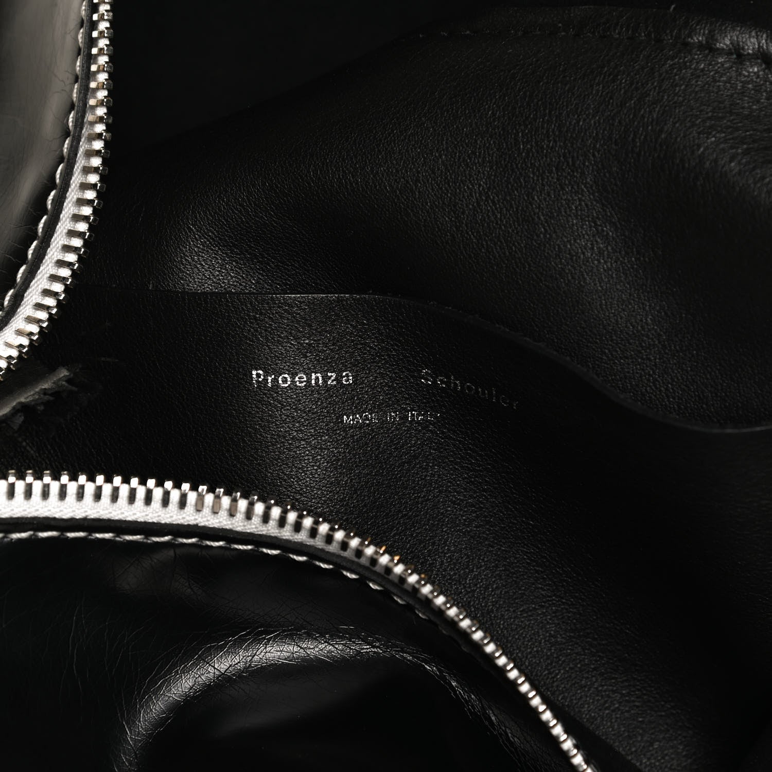 Proenza Schouler Calfskin Large Cire Zip Hobo Black 6 of 17