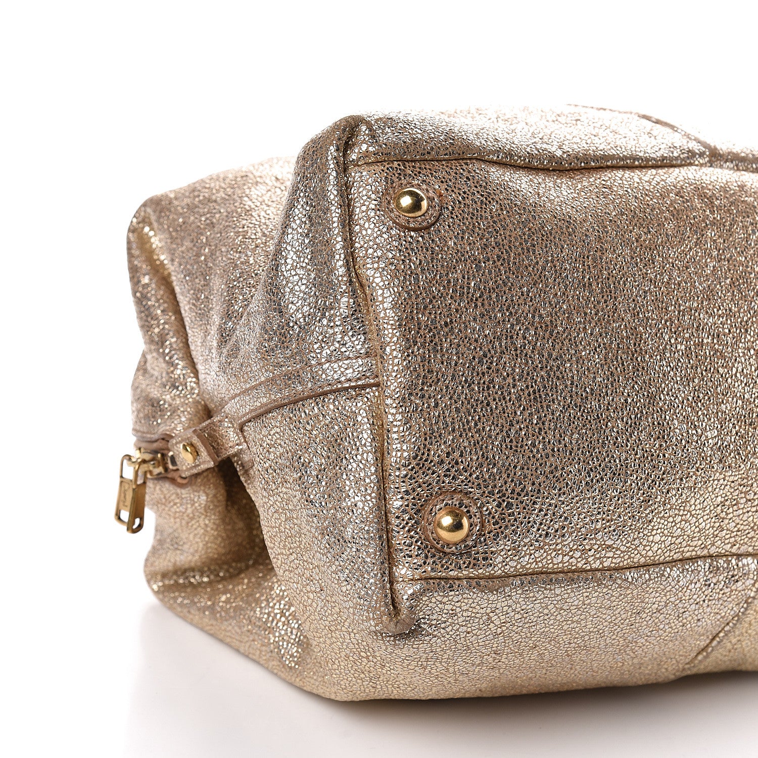 Saint Laurent Volcano Crackled Calfskin Medium Easy Y Bag Gold 8 of 30