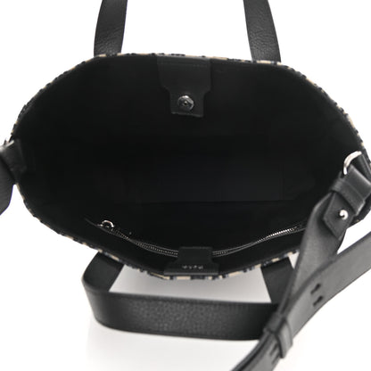 Christian Dior Oblique Saddle Tote Beige Black 5 of 11