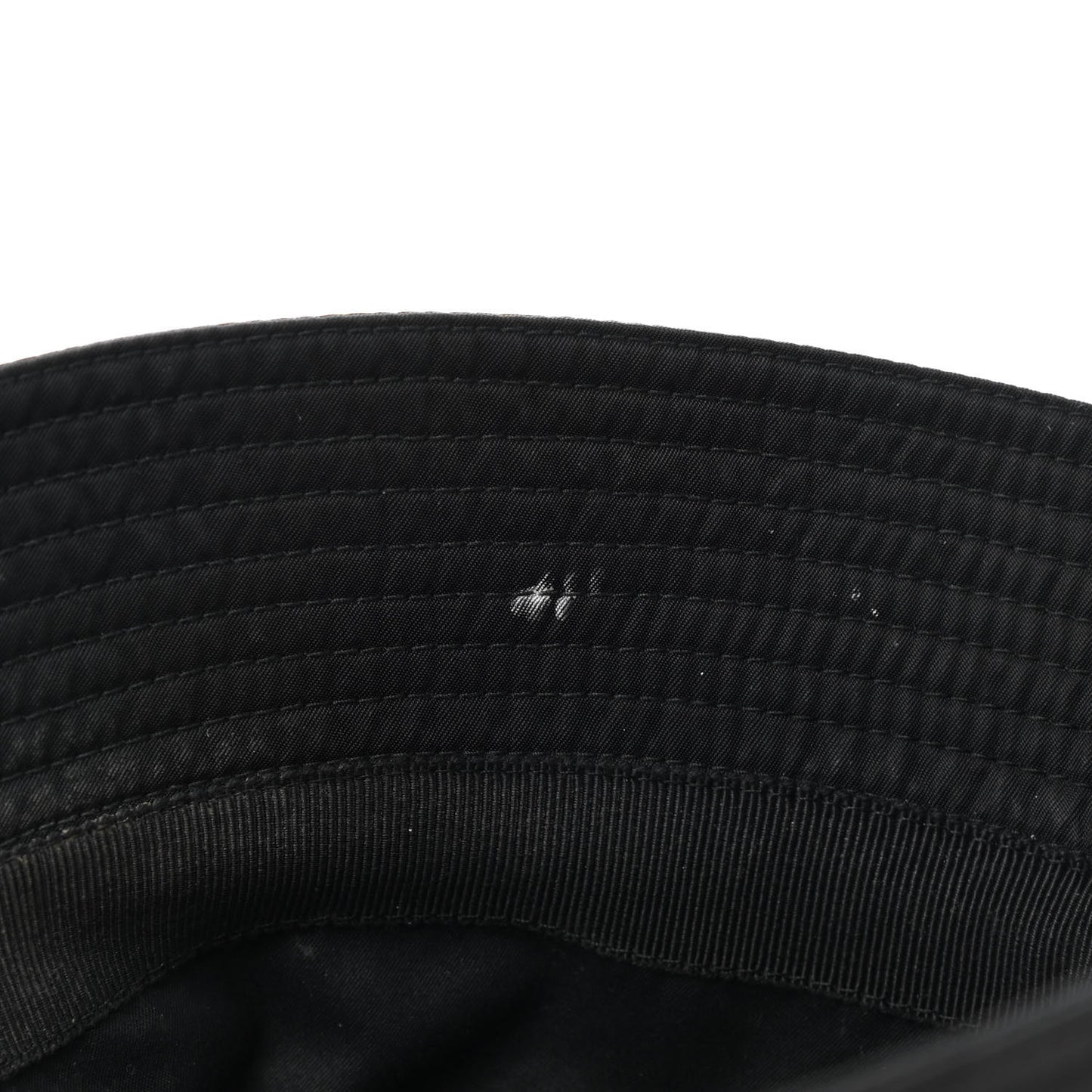 Re-Nylon Metal Triangle Logo Womens Bucket Hat M Black