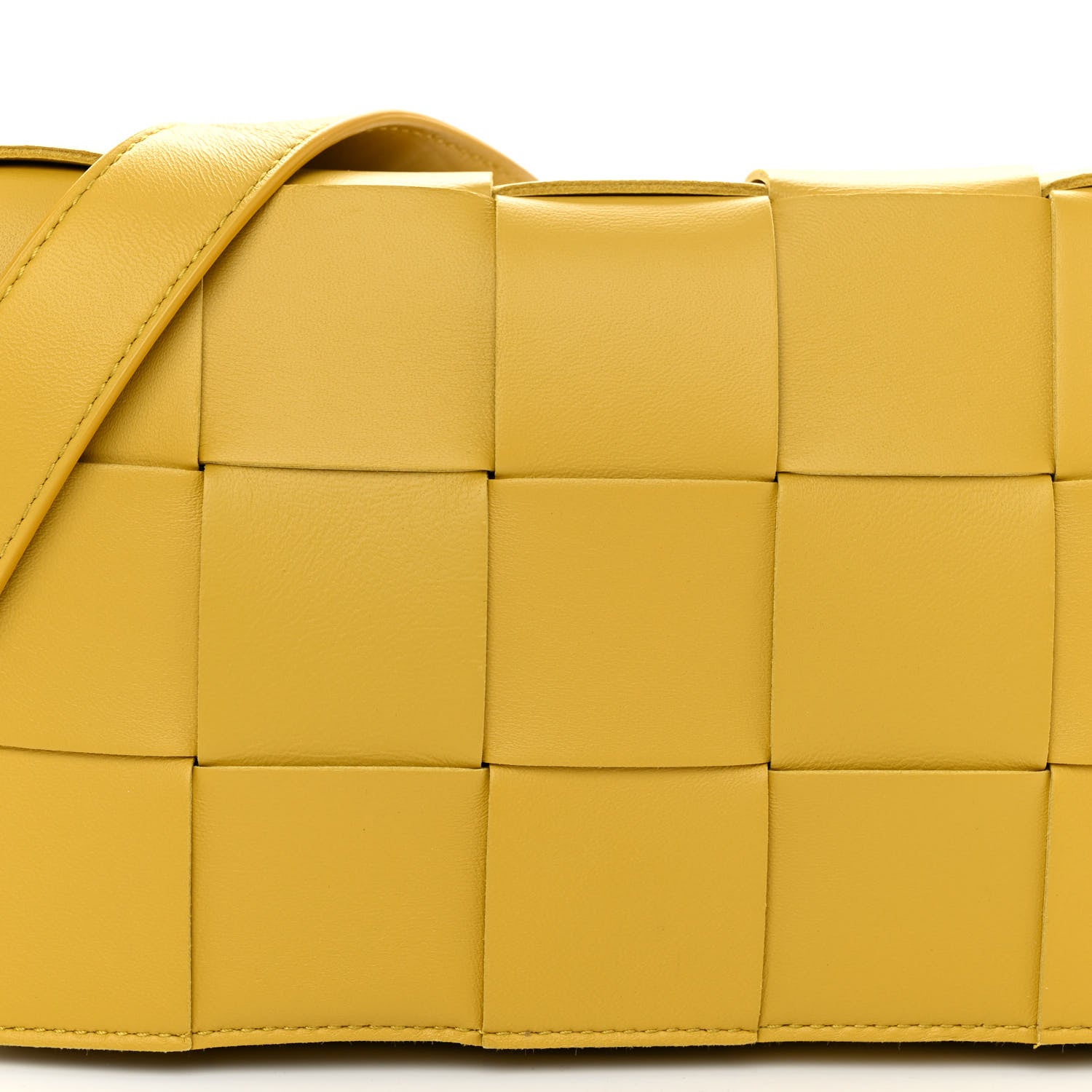Bottega Veneta Lambskin Maxi Intrecciato Cassette Crossbody Bag Buttercup 7 of 9