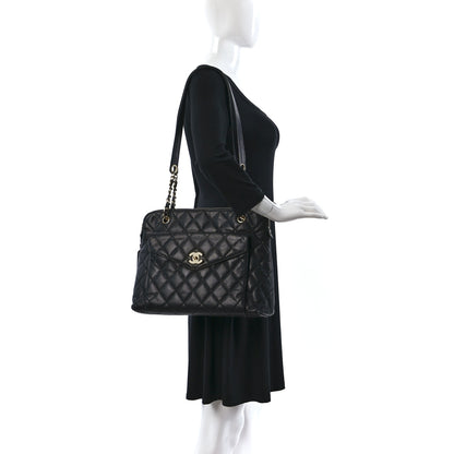 Chanel Caviar Quilted Flap Shoulder Bag Black 2 of 9