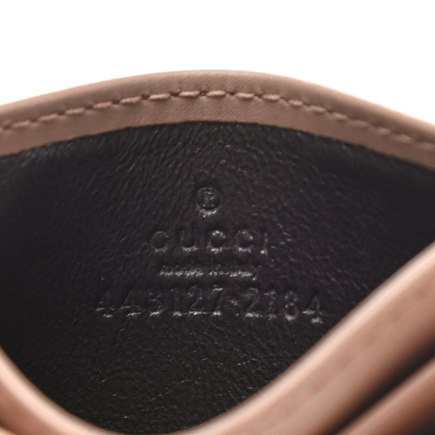 Gucci Calfskin Matelasse GG Marmont Card Holder Porcelain Rose 6 of 6