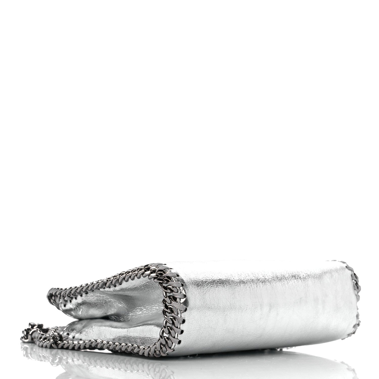 Stella McCartney Metallic Eco Alter Nappa Tiny Falabella Tote Silver 4 of 9