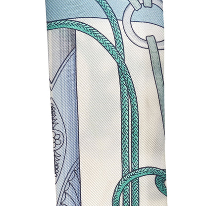 Hermes Silk Cliquetis Twilly Ciel White Menthol 3 of 7
